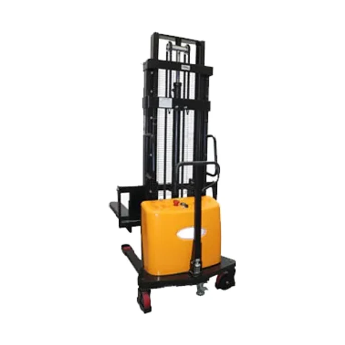 Battery Stacker — Hydraulic Stacker manufactured by Rudra Equipment, Ahmedabad