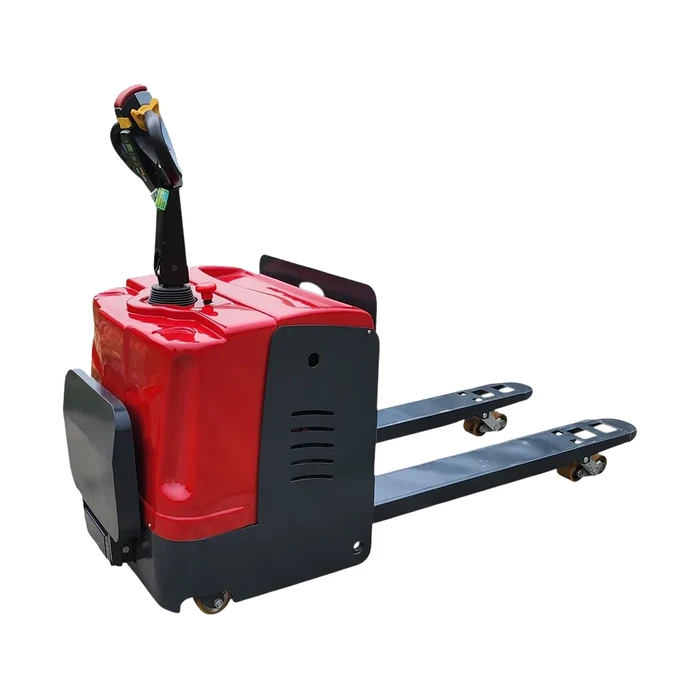 Battery Operated Pallet Truck (Stand On) — pallet truck manufactured by Rudra Equipment, Ahmedabad