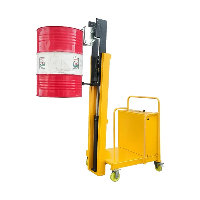 Semi Battery Counter Balance Drum Stacker — Drum Equipment manufactured by Rudra Equipment, Ahmedabad